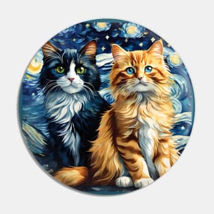 Van Gogh's cats Pin