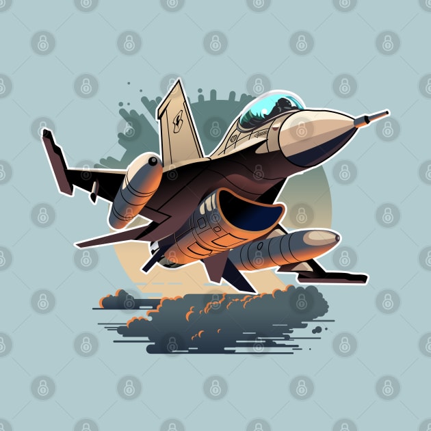 Cartoon fighter plane by Mechanik