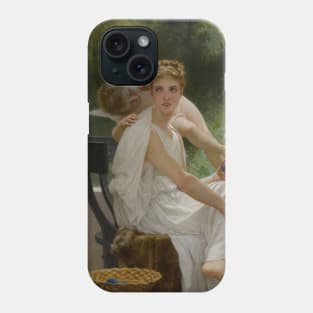 Le Travail Interrompu by William-Adolphe Bouguereau Phone Case