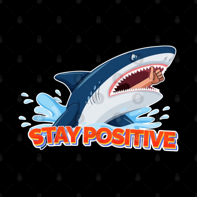 Stay Positive Shark by denkanysti