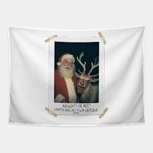 Naughty or Nice? Santa's Judgment Day! Tapestry