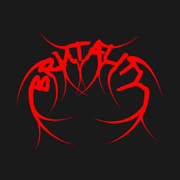 font metal with text brutality by Holisudin 