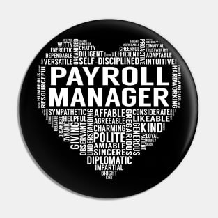 Payroll Manager Heart Pin