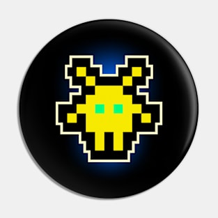 Yellow Invader Pin