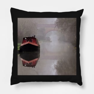 Mystical Barge on the Canal Pillow