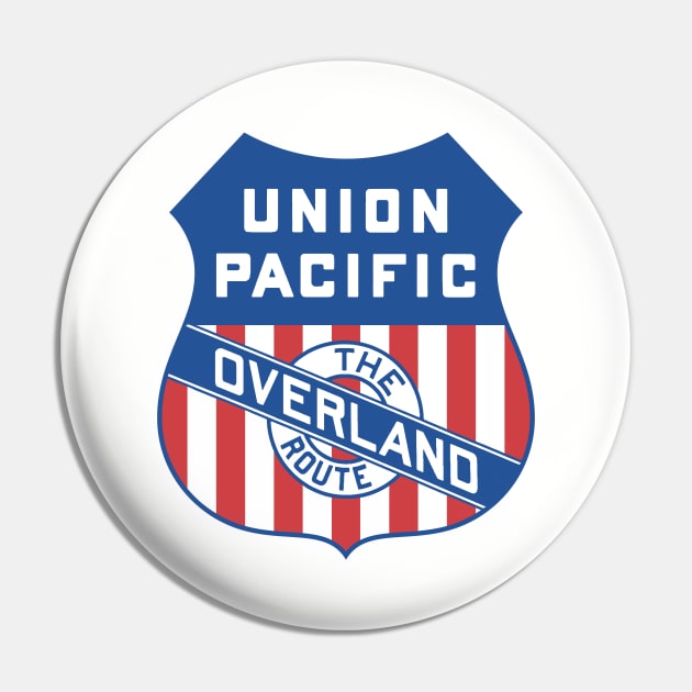 Union Pacific Railroad Vintage Classic Logo Pin by MatchbookGraphics