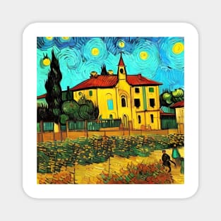Somewhere in Italy - Van Gogh Style Magnet