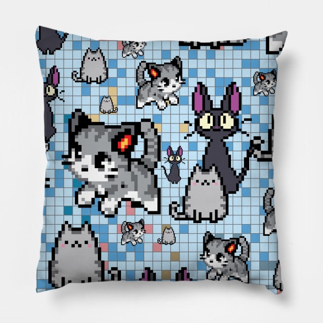 Cats and Kittens 1 Pillow by B&K