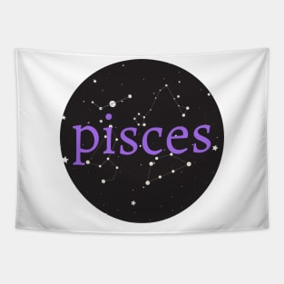 Pisces Zodiac Star Sign Circle Tapestry