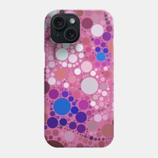 Colorful & Pink Multicolored Polka Dots Pattern Vector Design Phone Case