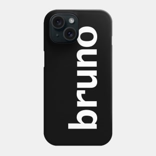 Bruno Minimal Typography White Text Phone Case