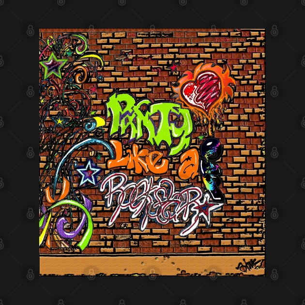 Graffiti - Party Like a Rockstar - Neon by aadventures