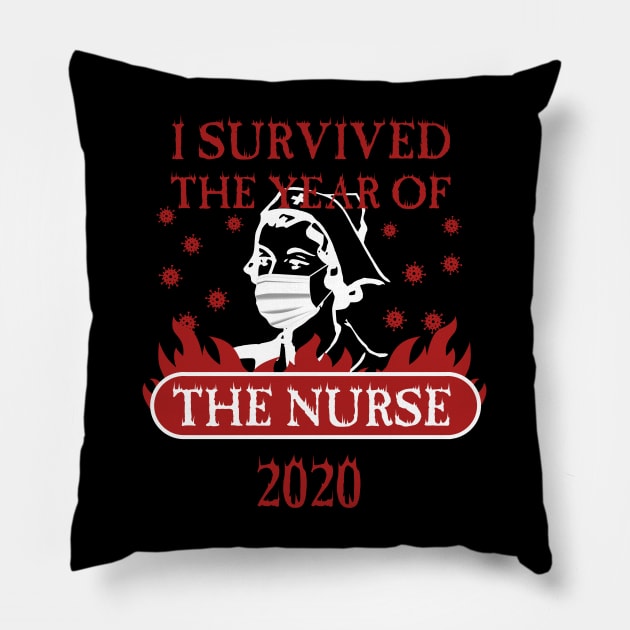 I Survived the Year of the Nurse 2020 Pillow by Corncheese
