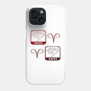 Aries Birth Sign - Red Phone Case