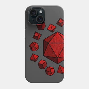 Red Polyhedral Dice Set Phone Case