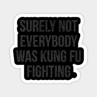 surely not everybody was kung fu fighting Magnet