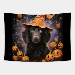 Curly Coated Retriever Halloween Tapestry