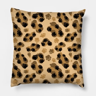 Leopard Paws Cute Pattern by Tobe Fonseca Pillow