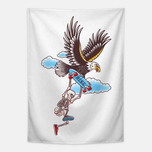 Icarus Air Grab Tapestry by victorcalahan