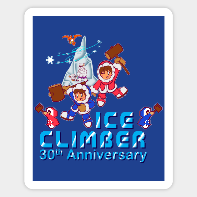 Ice Climber 30th Anniversary -Final Edit- Icicle - Sticker