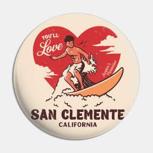 Vintage Surfing You'll Love San Clemente, California // Retro Surfer's Paradise Pin