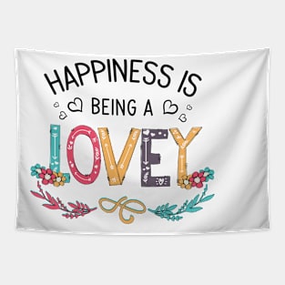 Happiness Is Being A Lovey Wildflowers Valentines Mothers Day Tapestry