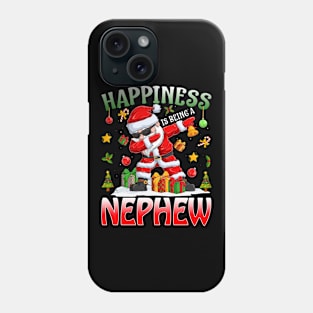 Happiness Is Being A Nephew Santa Christmas Phone Case
