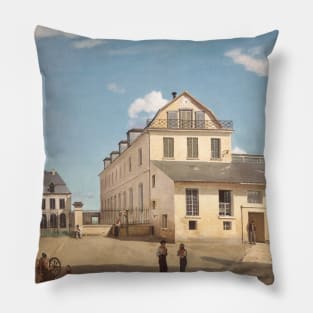 House and Factory of Monsieur Henry by Jean-Baptiste-Camille Corot Pillow