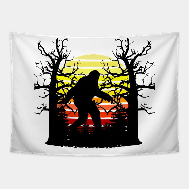 Funny Bigfoot and Sasquatch T Shirts Tapestry by DHdesignerPublic