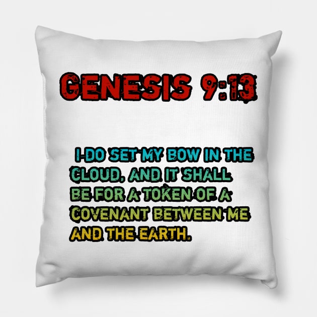 Genesis 9:13 Pillow by Yachaad Yasharahla