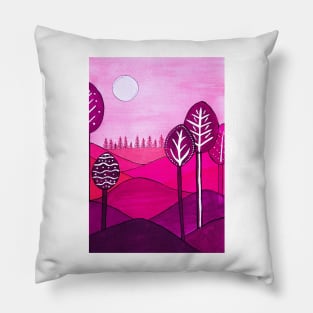 Pink Land Pillow