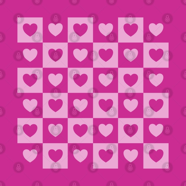 Love Heart Polka Dot Patchwork Pattern by Nuletto