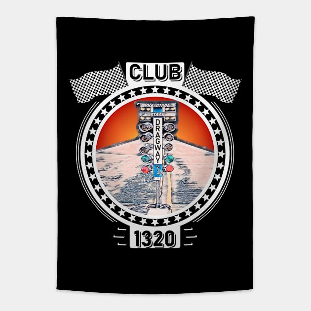 Club 1320 Dragway Drag Race Tapestry by CharJens