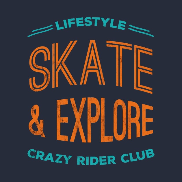 skateboarder rider t-shirt | skate and explore by OutfittersAve