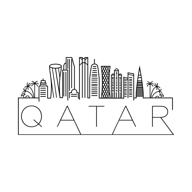 Qatar Minimal Skyline by kursatunsal