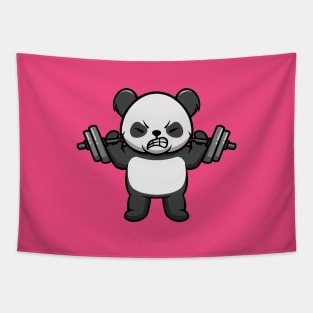 Cute Panda Workout Tapestry