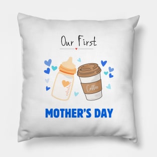 Our First Mother's Day Baby Boy Pillow