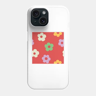 Chunky Retro Flowers - Bright & Colorful Cherry Combo Phone Case