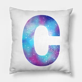 Letter C galaxy Pillow