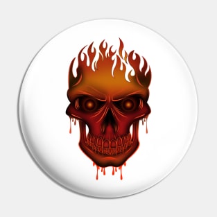 Flame Skull Pin