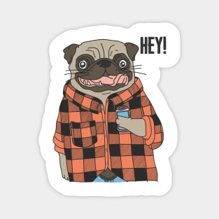 Hey Urban Pug Magnet