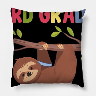 Funny Hello 3rd Grade Gift Back To School Sloth Pillow