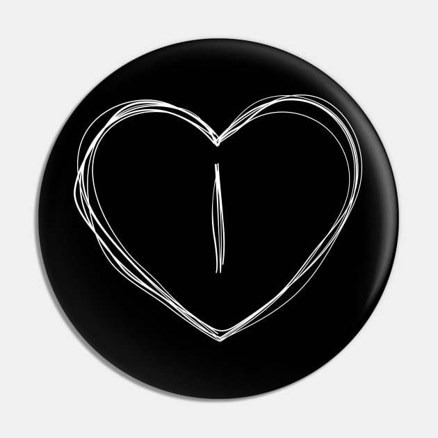 Letter I with heart frame in lineart style Pin by KondeHipe