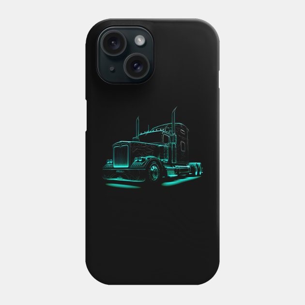 18 Wheeler Semi Truck Shirt for Truck Drivers Who Love OTR Phone Case by TruckerJunk