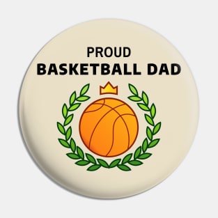Proud Basketball Dad Pin