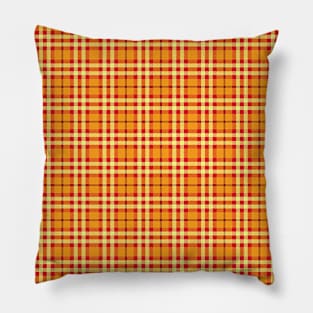 Orange Plaids 019#001 Pillow