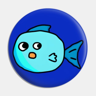 Fun Cute Fish - One Fish, Two Fish Who Loves Cute Fish - Happy Sun Fish Pin