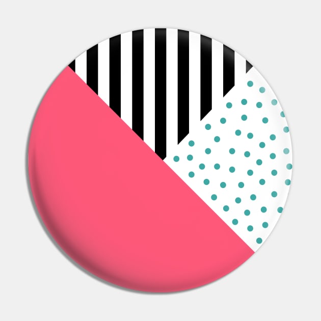 Pink and Stripes and Dots Pin by LemonBox
