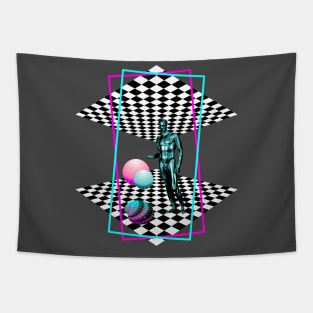 Discobolus in the land of Retrowave Tapestry