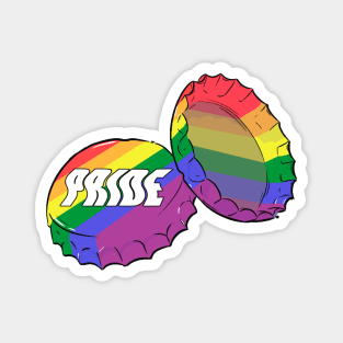 Gay Pride Bottle Caps Magnet